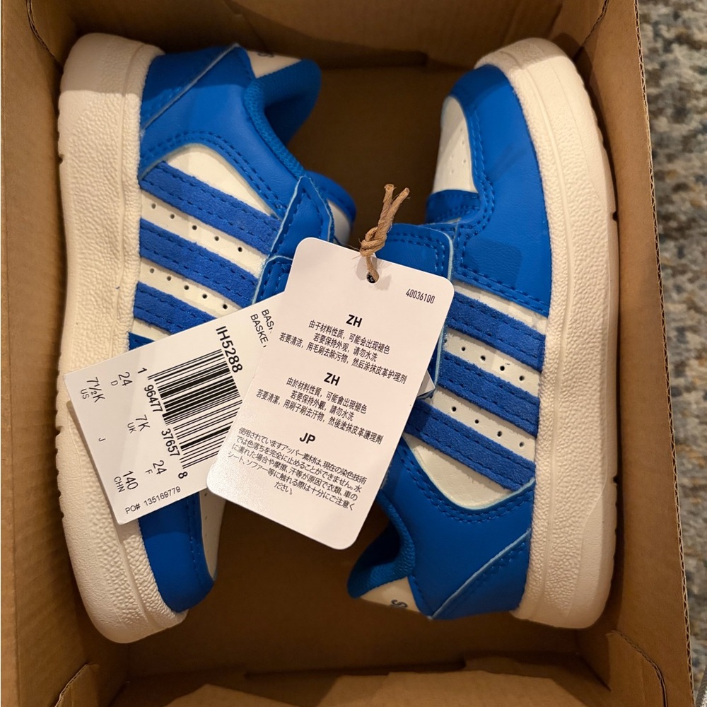 Adidas Kids Sneakers in Blue and White